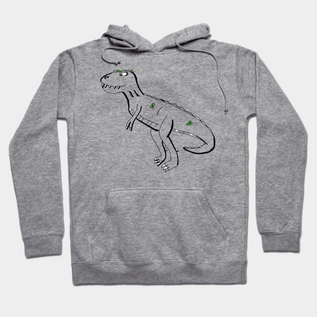 Tyrannosaurus looking foreward Hoodie by WanipaMerch